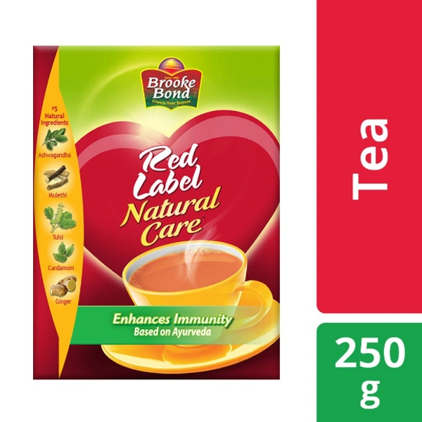 Red Label Natural Care Tea, Chai Made With 5 Ayurvedic Herbs - 250 gm